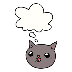 cartoon cat and thought bubble