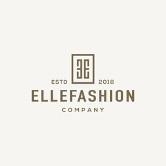 Monogram E logo design concept.