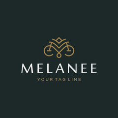 Monogram M logo design concept.