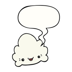 cartoon cloud and speech bubble