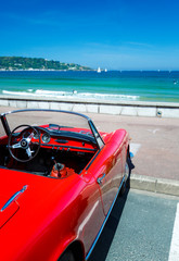 red car convertible-hendaia