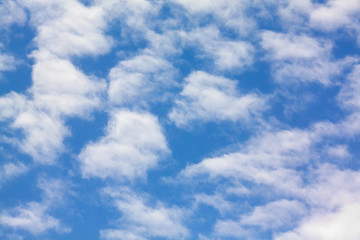 Blue Sky White Cloud Nature Background Outdoor