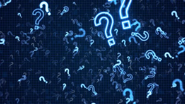 ブルーネオンの疑問「？」はてなの世界　　ループ