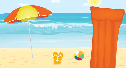 Sea waves summer. vector illustration