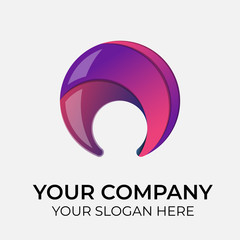 colorful vector logo design and identity for company on white background