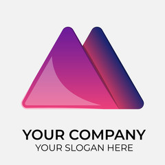 colorful vector logo design and identity for company on white background