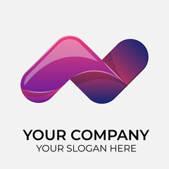 Obraz premium colorful vector logo design and identity for company on white background