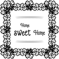 Vector illustration invitation card with decorative flower frame