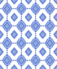 Watercolor blue pattern - 275607765