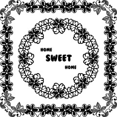 Vector illustration invitation card with decorative flower frame
