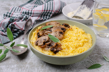 Boiled corn porridge