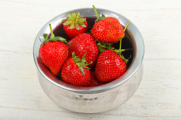 Strawberry in the bowl