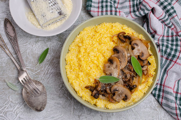 Boiled corn porridge