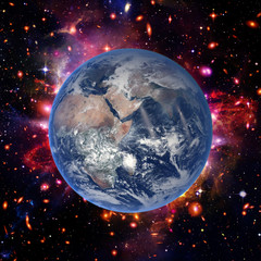 Earth from space with a dramatic view. The elements of this image furnished by NASA.