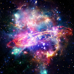 Obraz na płótnie Canvas Space Background with Colorful Galaxy Cloud Nebula. The elements of this image furnished by NASA.