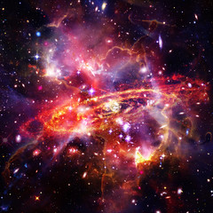 Fototapeta na wymiar Space Background with Colorful Galaxy Cloud Nebula. The elements of this image furnished by NASA.