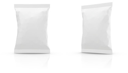 Realistic Blank Mock-up Bag isolated on white background. 100x140mm.