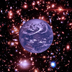 Magnificent earth in outer space. The elements of this image furnished by NASA.