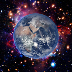 Earth from space with a dramatic view. The elements of this image furnished by NASA.