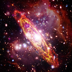 Cosmic galaxy background. Stars and cosmic gas.The elements of this image furnished by NASA.