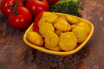 Tasty marinated patisson