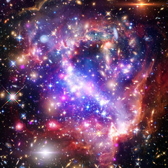 Galaxy, nebula and gas. The elements of this image furnished by NASA.