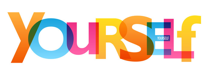 YOURSELF colorful vector typography banner
