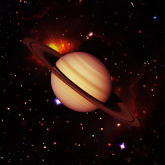 Saturn and stars. The elements of this image furnished by NASA.