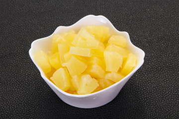 Marinated pineapple pieces