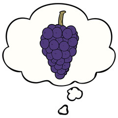 cartoon grapes and thought bubble