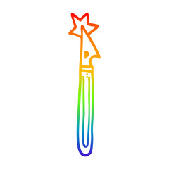 rainbow gradient line drawing cartoon craft knife