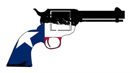 Hand Gun Texan Flag