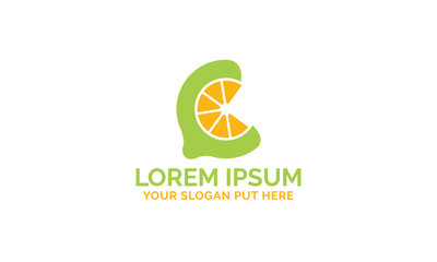 C letter  lemon logo/identity design template