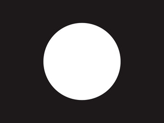 Abstract White circle in the middle on a black background, used as background for display your products.