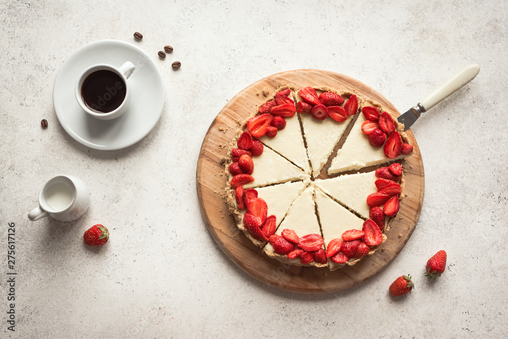 Canvas Prints cheese cake and coffee