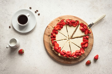 Cheese cake and coffee