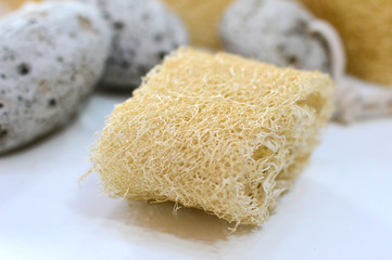washcloths, pumice stone for body care