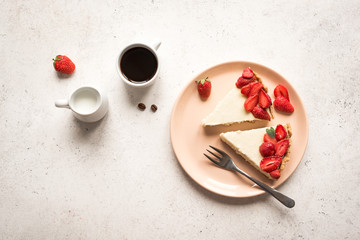 Cheese cake and coffee