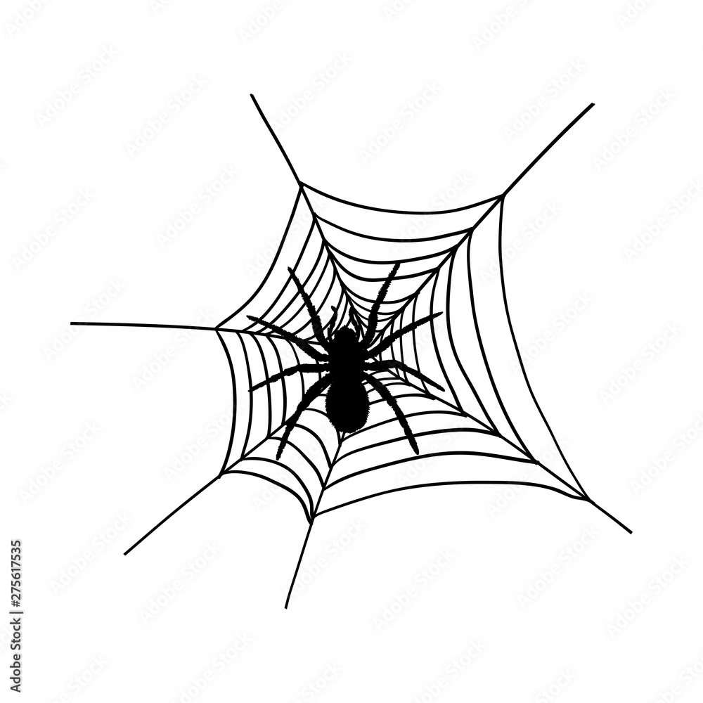 Poster Halloween black spider