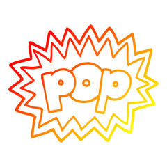 warm gradient line drawing cartoon pop symbol