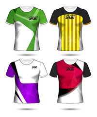 Set of soccer or football jersey template t-shirt style, Design your football club vector illustration