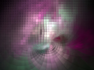 Abstract colorful pixelated wall. Modern 3d background.