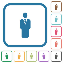 Businessman silhouette simple icons
