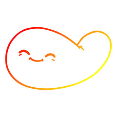 warm gradient line drawing cartoon gall bladder
