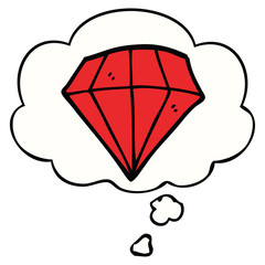 cartoon tattoo diamond and thought bubble