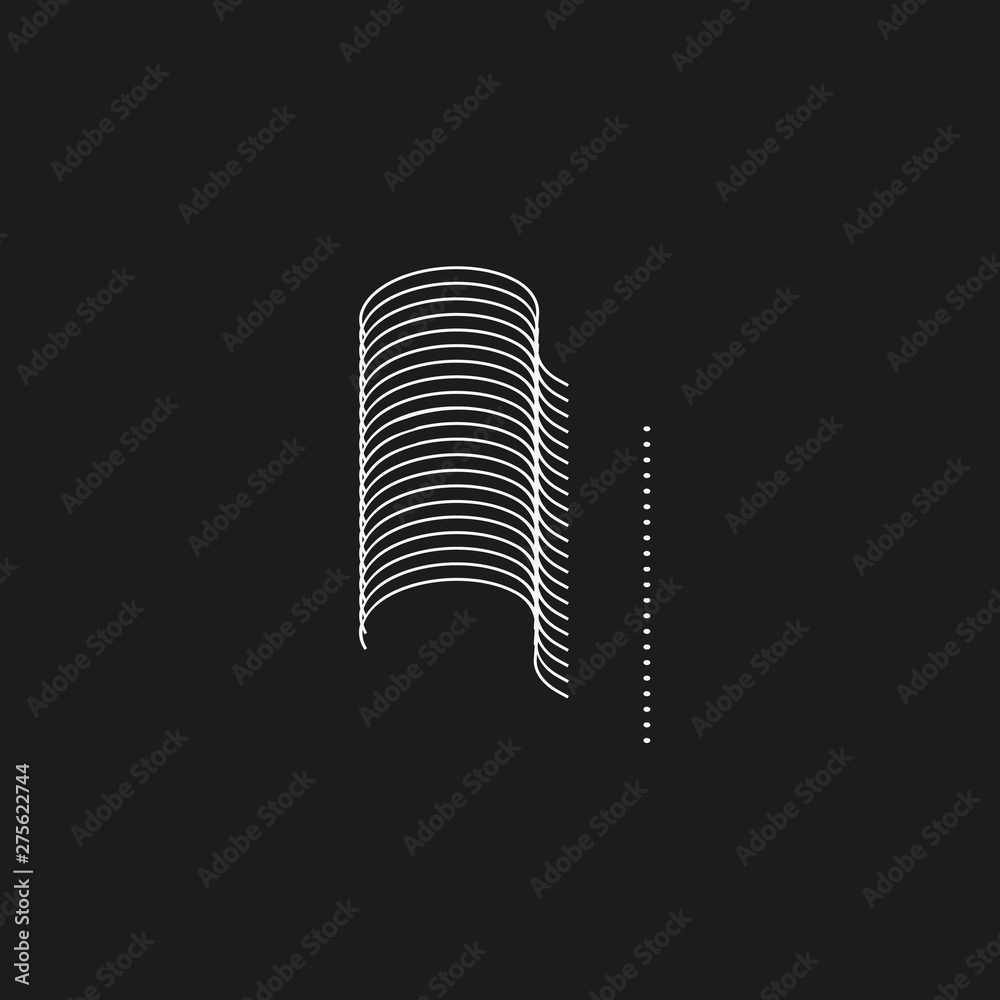Poster isometric geometric font. line blend style question mark. typography design.