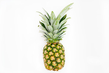 one pineapple isolated on a white backgroun