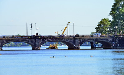 veduta panoramica di alcuni angoli di amburgo