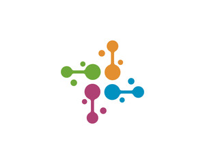 molecule logo vector icon illustration