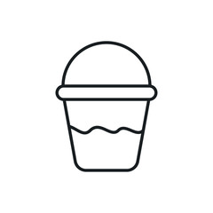 bucket vector icon
